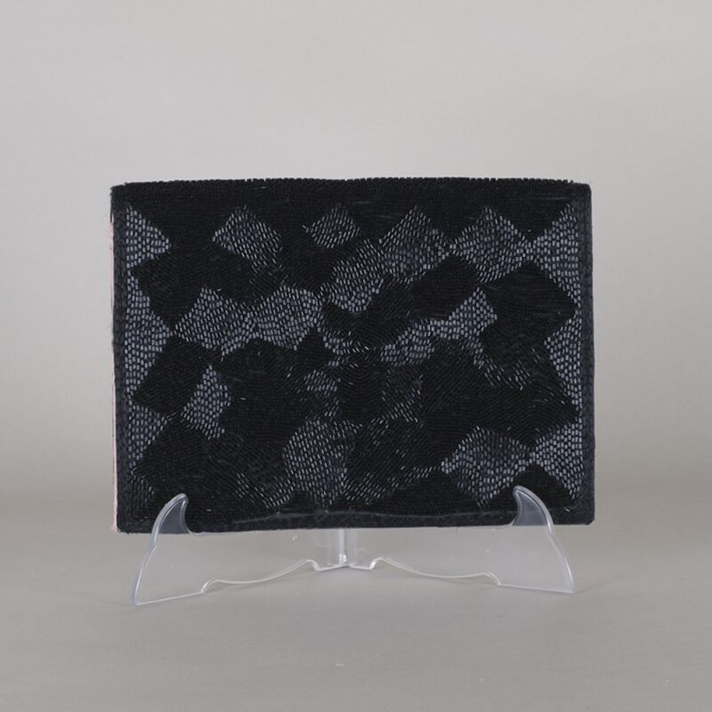 Petit point and paillette black clutch - Image 2