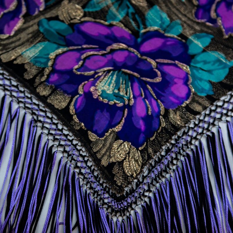 ArtDeco silk golden lamé shawl