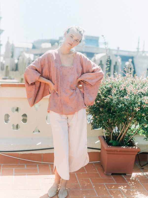 short-pink-kimono