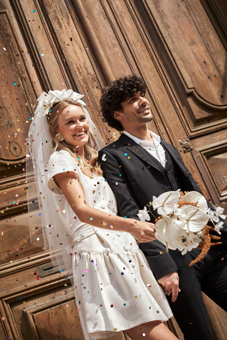 Pareja-novia-vestidos-vintage-civil vestido de novia vintage boda civil