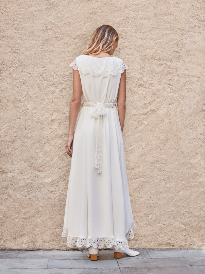 Vestido de novia vintage con encaje bordado