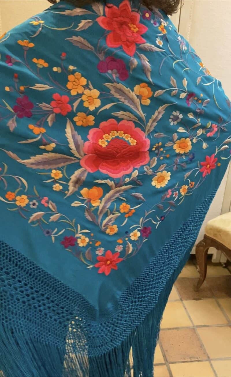 Antique piano shawl