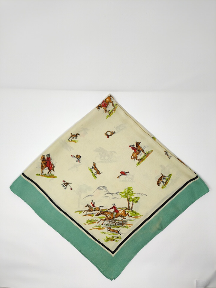 Equestrian silk scarf