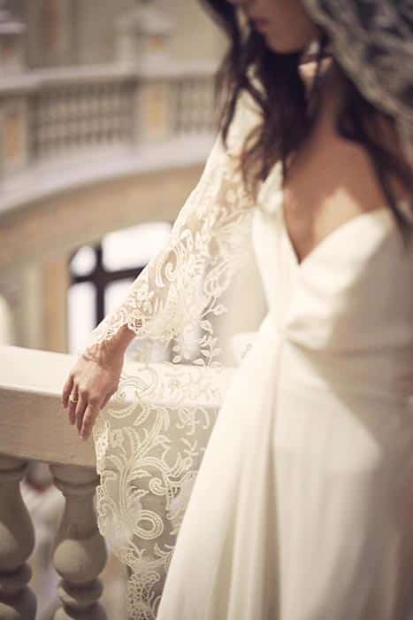 Mantilla novia vestido vintage Novia vintage con encaje
