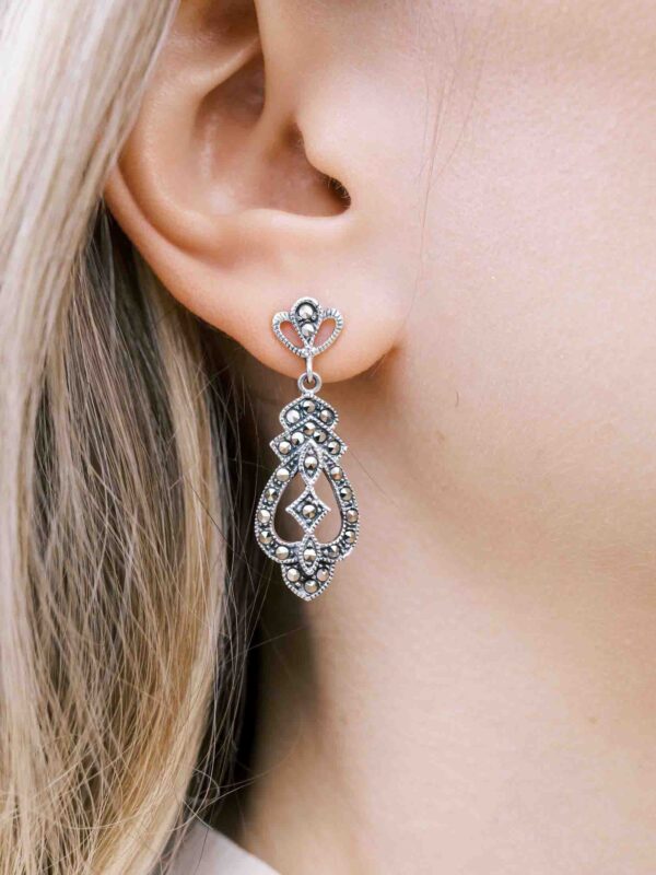 vintage silver and marcasite earrings