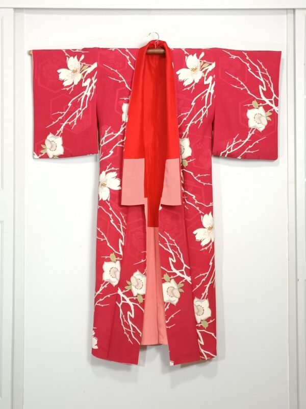 kimono vintage rojo