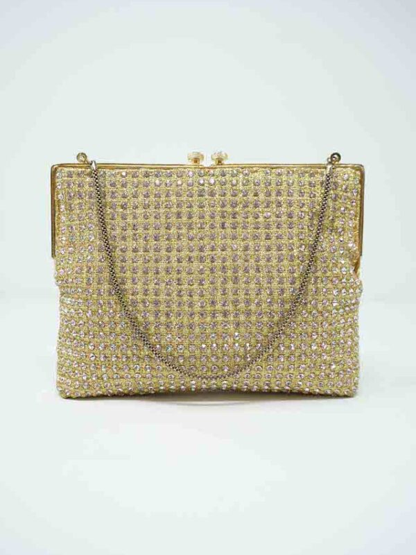 Gold strass purse