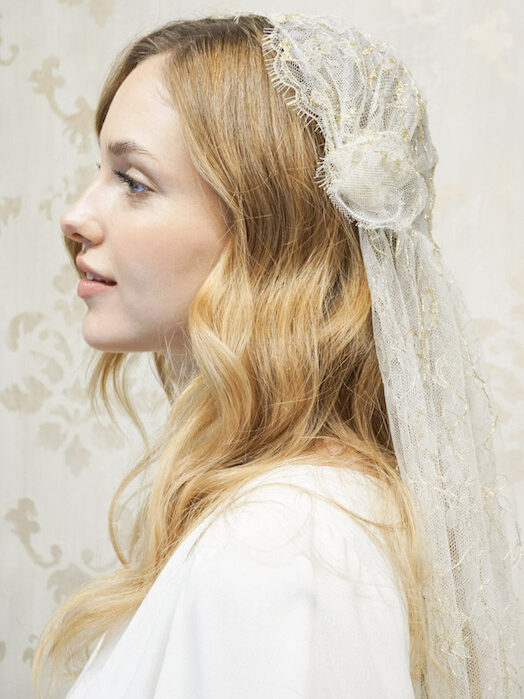 embroidered veil