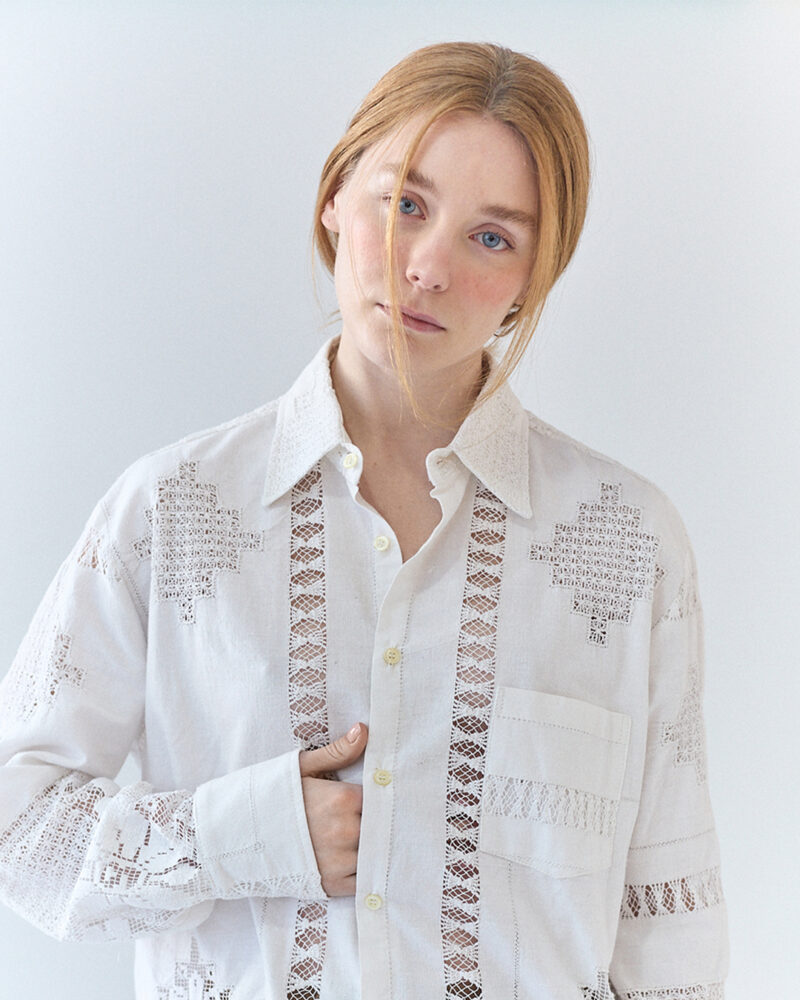 camisa blanca reworked unisex