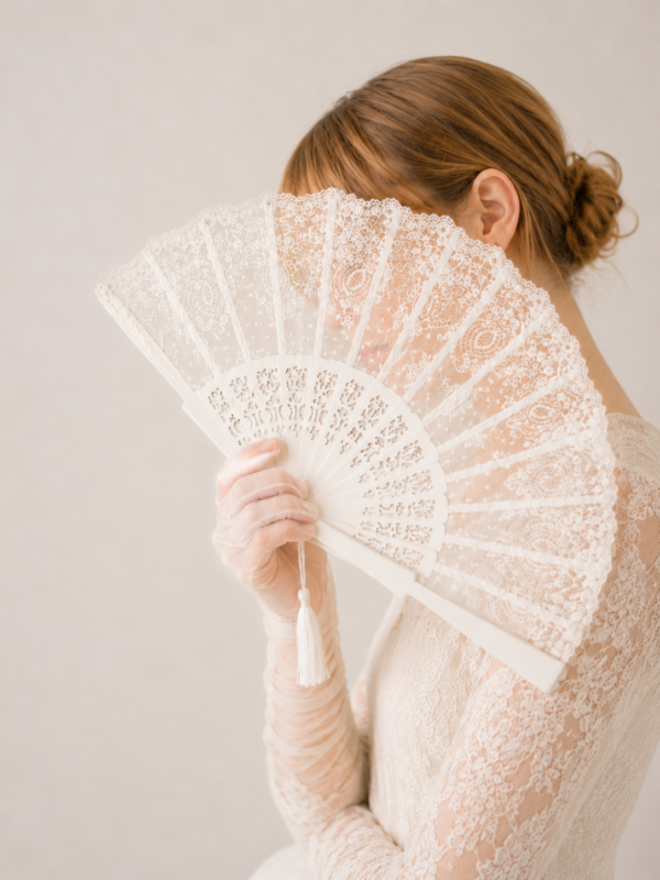 Abanico de Encaje para Novia estilo vintage