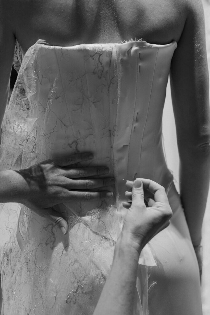 vestido novia corset