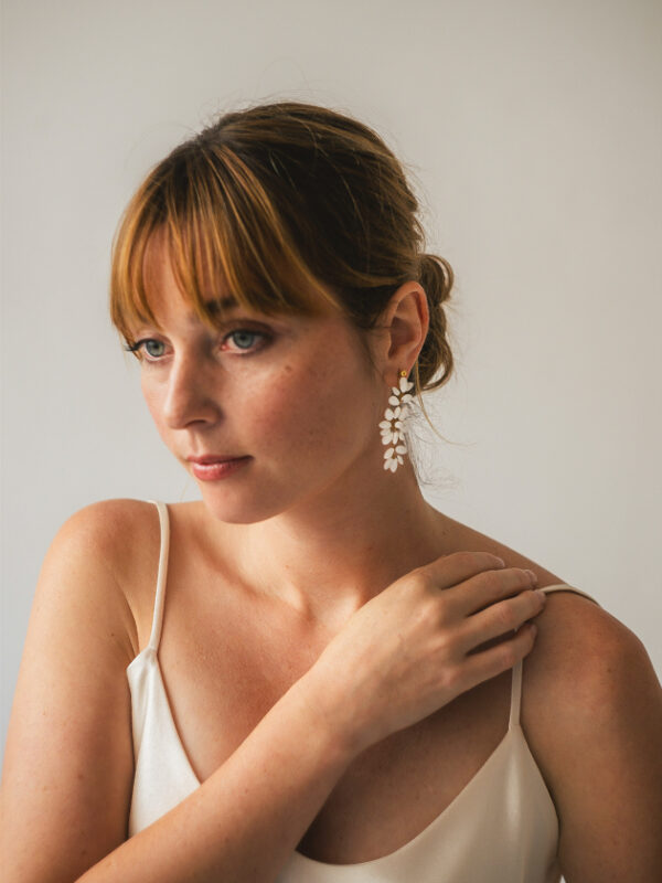 pendientes para novia de flor de azahar