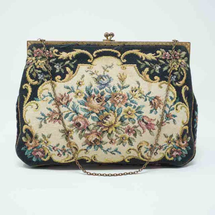 bolso de flores vintage