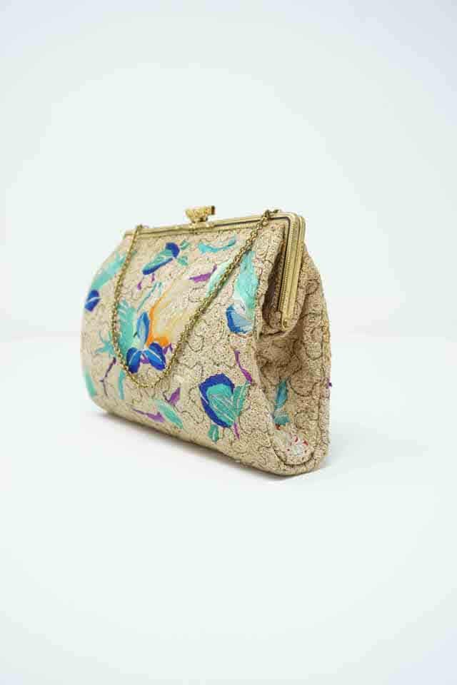 bolso bordado oriental vintage