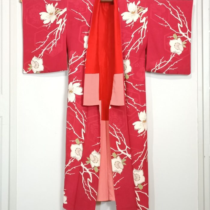 kimono vintage rojo