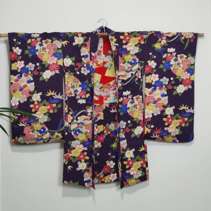 Kimono corto ikebana primavera delante