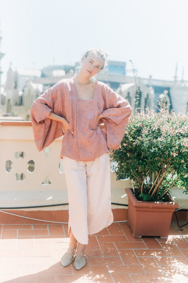 short-pink-kimono