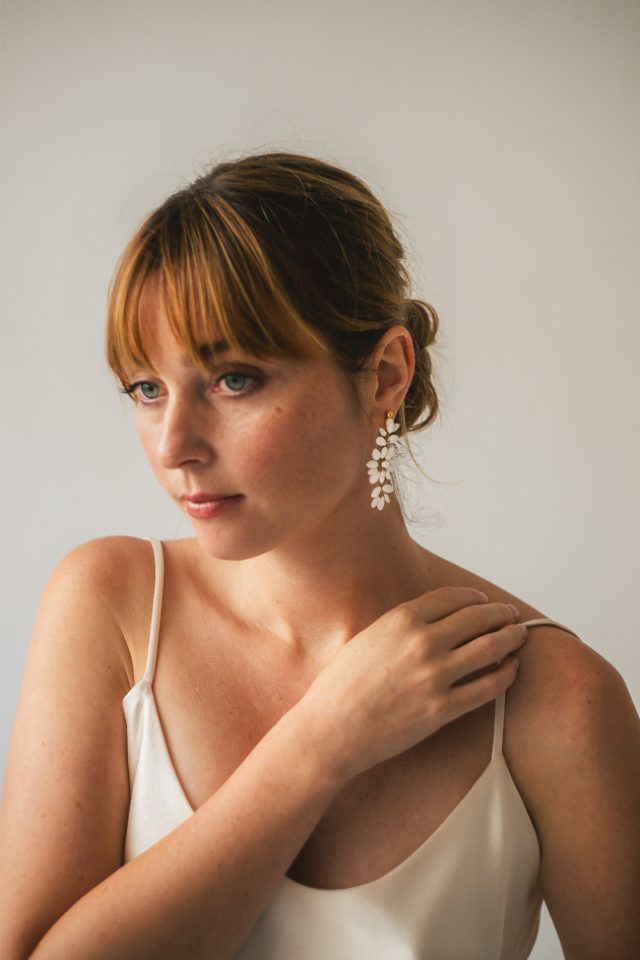 pendientes para novia de flor de azahar