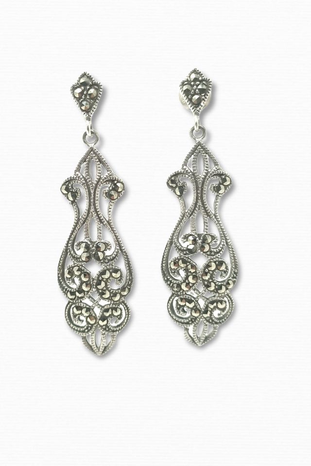 pendientes-plata-marcasitas-estilo-antiguo