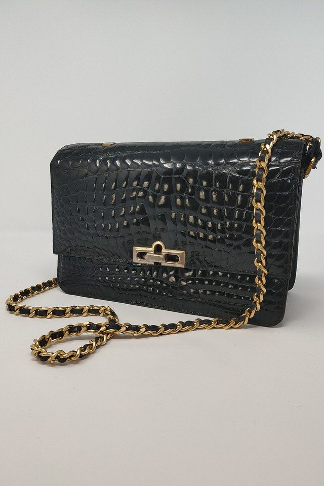 shoulder bag croco effect